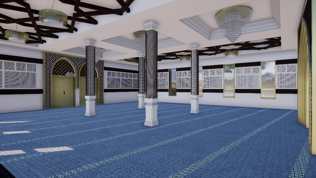 intérieur de la mosquée Pontcharra troisième maquette