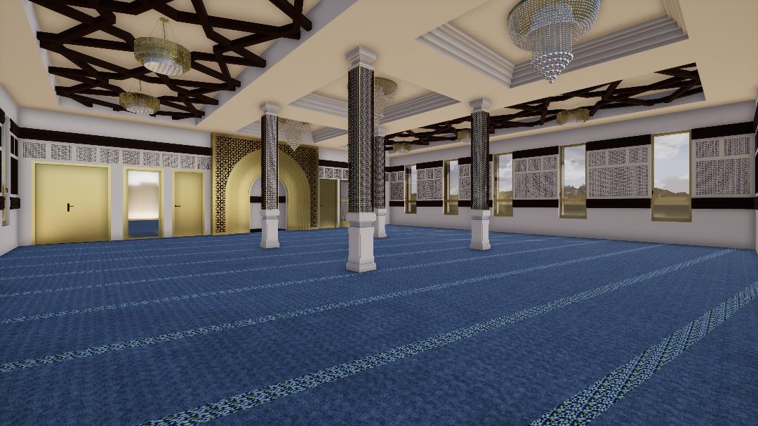 intérieur de la mosquée Pontcharra quatrième maquette