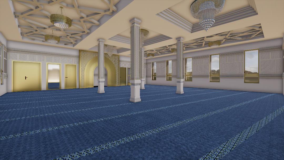 intérieur de la mosquée Pontcharra sixième maquette